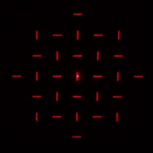 The X800c's AF assist light pattern