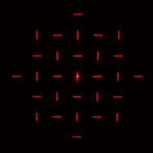 The X800c's AF assist light pattern